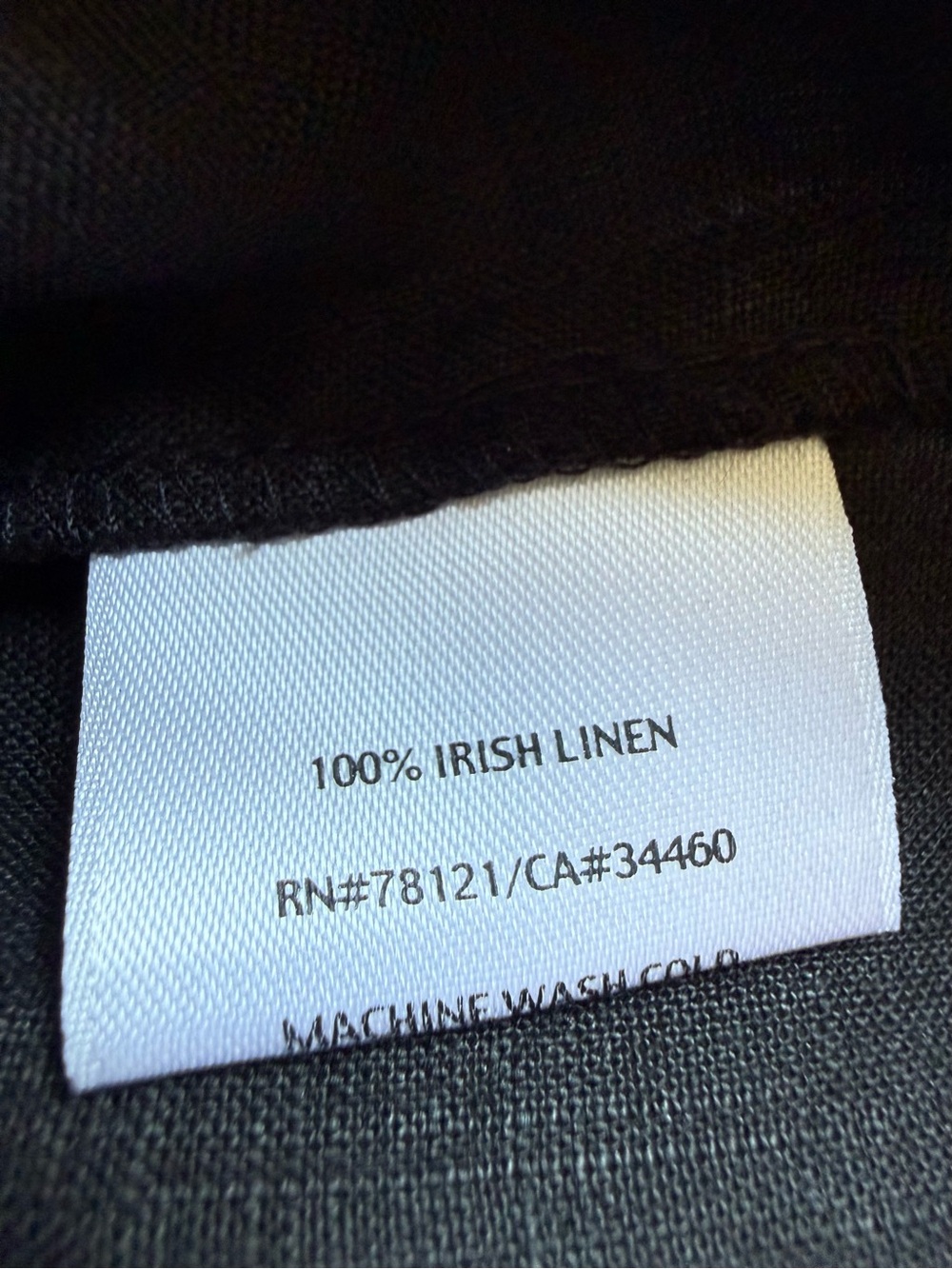 Eileen Fisher 100% Irish Linen Sleeveless Top XL Black Lagenlook Quiet Luxury - Picture 7 of 8